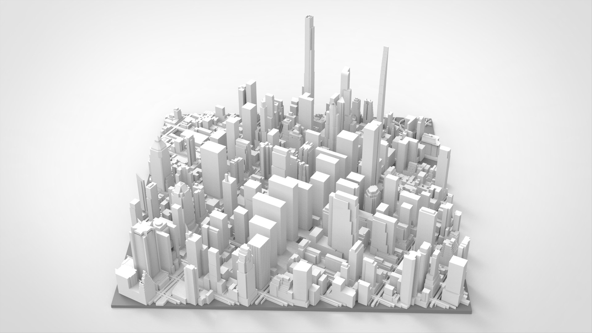 Cityscape New York USA Fragment City 3D Model - TurboSquid 2266463