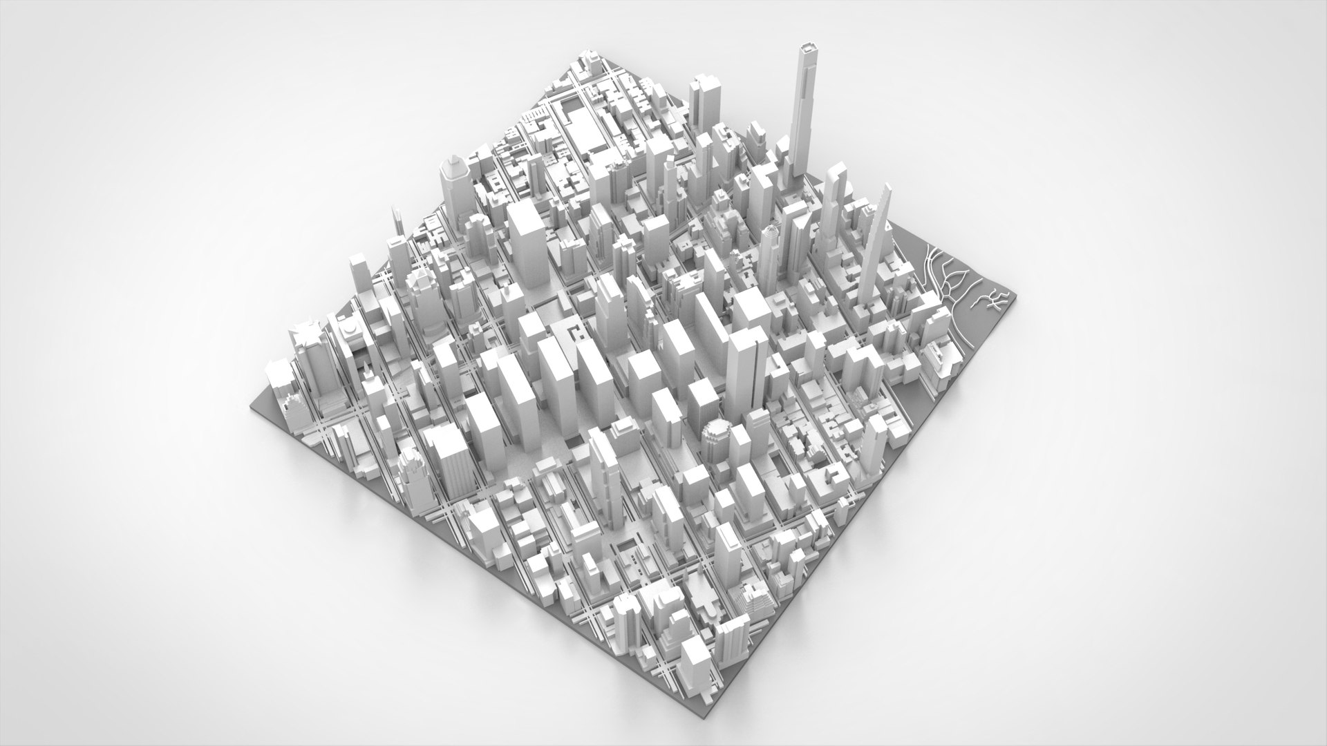 Cityscape New York USA Fragment City 3D Model - TurboSquid 2266463