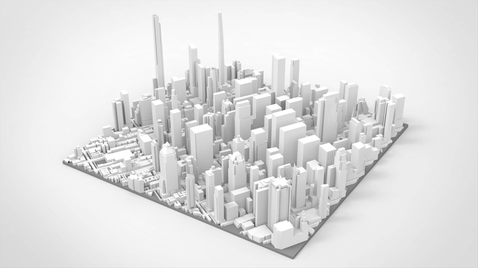 Cityscape New York USA Fragment City 3D Model - TurboSquid 2266463