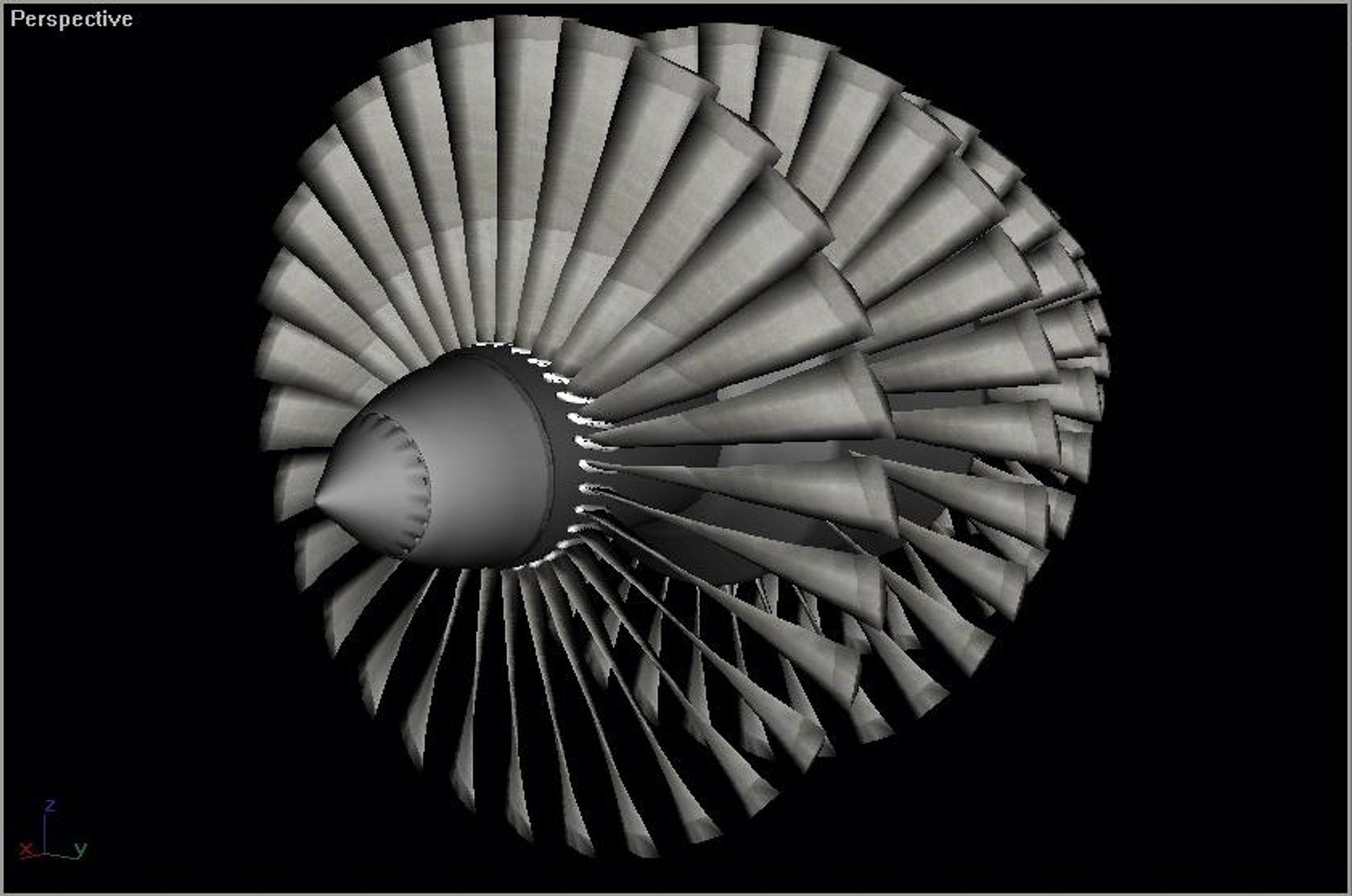 3d Model Rotating Parts Turbine Jet