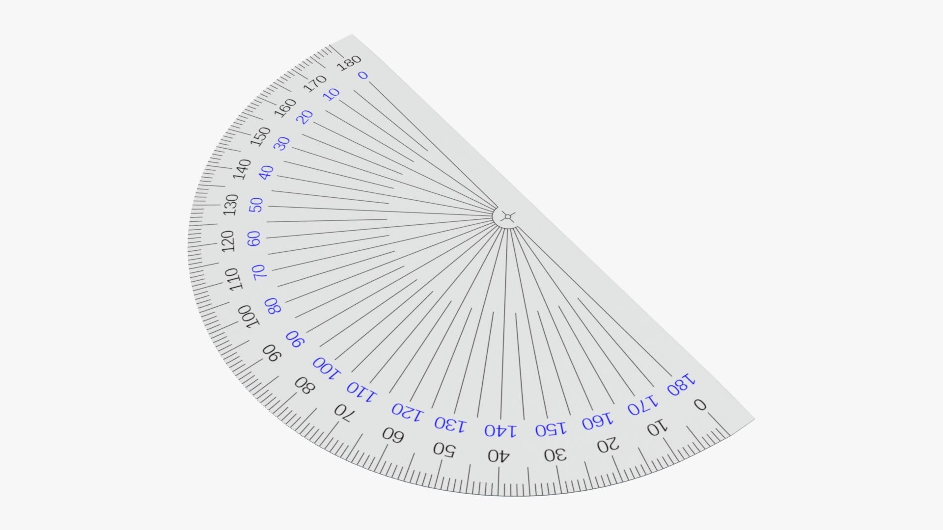 Half Circle Protractor Model - TurboSquid 1677536