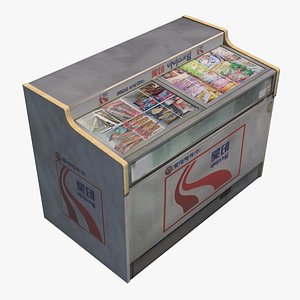 Store Glass Freezer 3D model