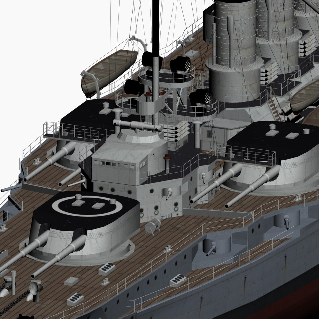 3d model dreadnought battleship helgoland class