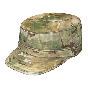 army patrol cap multicam 3d model