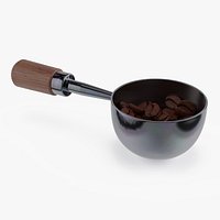Measuring Spoon with Coffee Beans