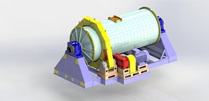 2200 X 5000 BALL MILL 3D