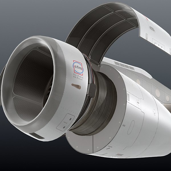 3d cfm56 jet engine
