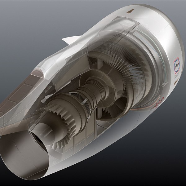 3d cfm56 jet engine