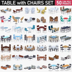3D model table chairs - 50