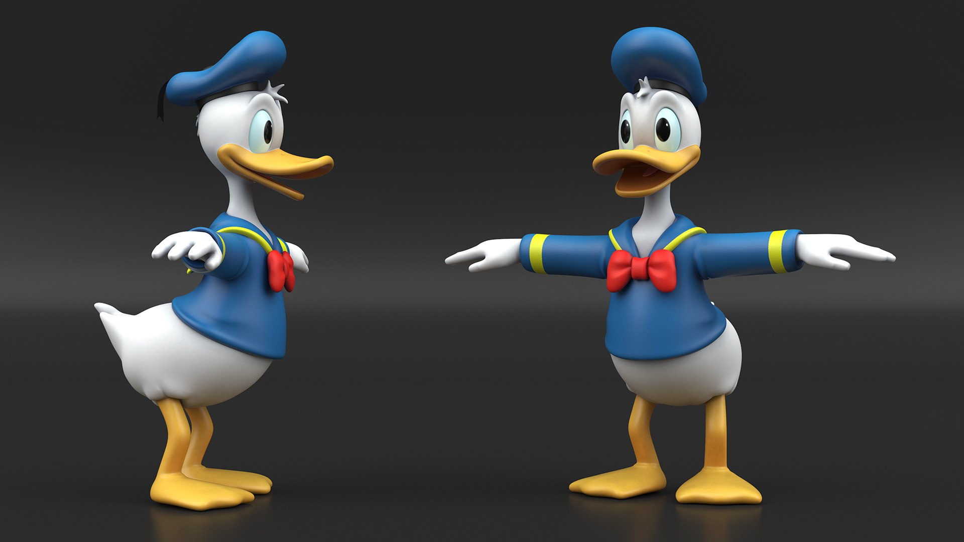 3D Disney Character Donald Duck Rigged - TurboSquid 2115337