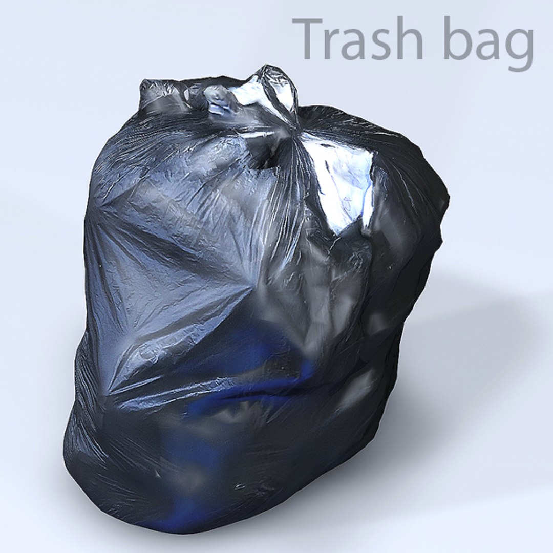 Garbage Dumpster with Bags 3D model