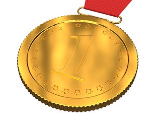 3D Gold Medal PBR 1