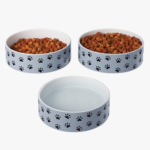 paw bowl food 3D model