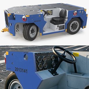 3D model Naval Aircraft Tow Tractor Rigged for Maya
