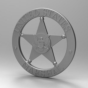 badge marshal 3d model