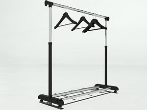 free 3ds model clothes rack hangers