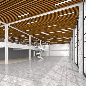 3D Office space 01 model