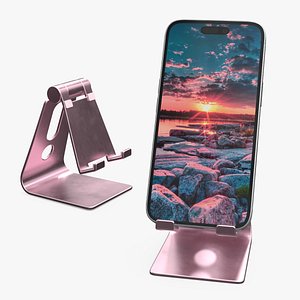 3D Desktop Smartphone Stand with Phone