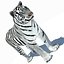 Animated Tiger with Two Color Variations White and Natural