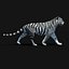 Animated Tiger with Two Color Variations White and Natural