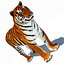 Animated Tiger with Two Color Variations White and Natural