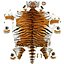 Animated Tiger with Two Color Variations White and Natural