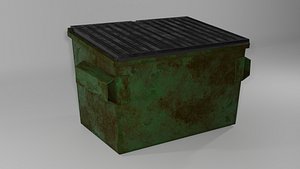 Rust Trash Container