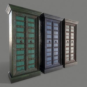 3D Medieval wardrobe Low-poly model