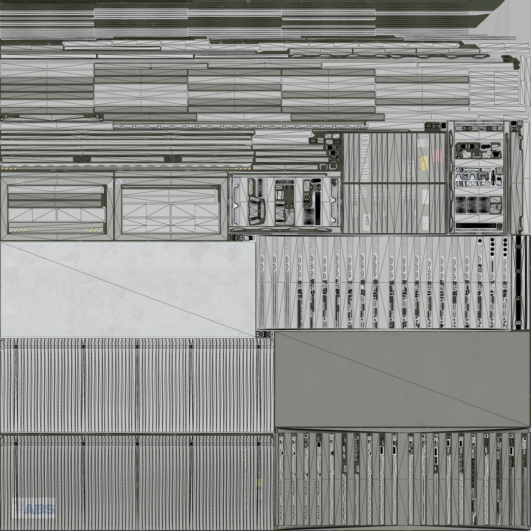 20ft Cargo Container Green Military Model - TurboSquid 2205939