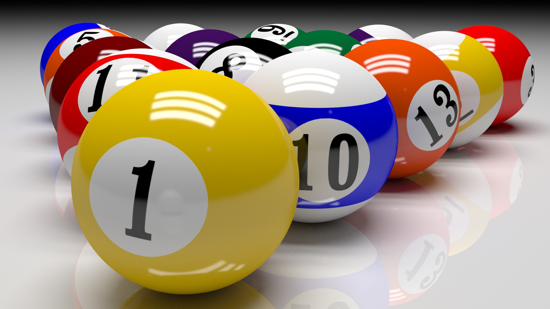 Billiard Balls 3d Model