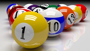 billiard balls 3d model