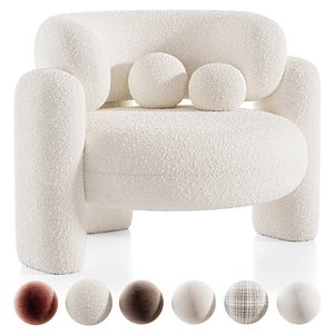 3D model Embrace Cormo Chalk Armchair by Royal Stranger