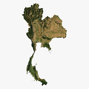 3D model Relief map of Thailand 3D model