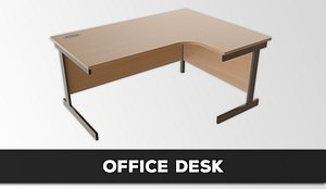 3D office desk model