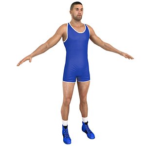 3D model wrestler 2