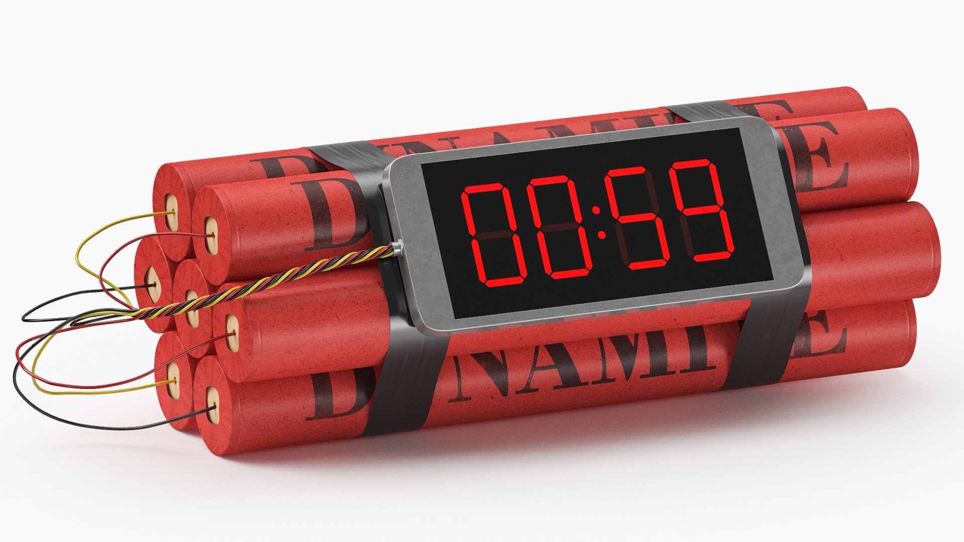 Timer Dynamite Bomb Model - TurboSquid 2102081