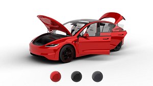 3D model Tesla Model 3 Perfomance 2024 HQ 3d model
