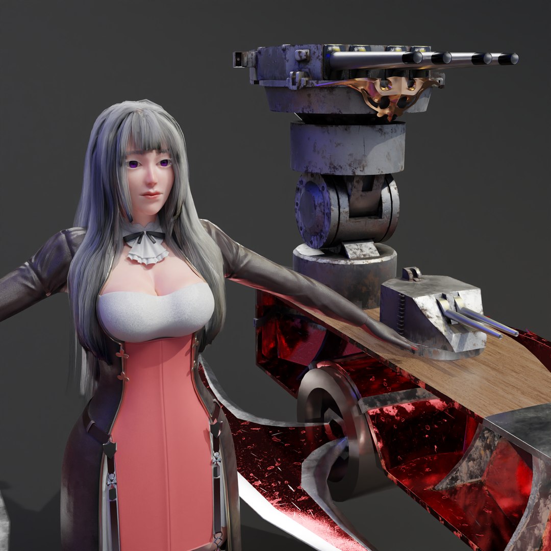 Azur Lane Dunkerque 3D Model - TurboSquid 2246226