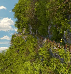 3D mountain cliff mount