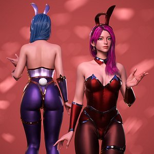 Bunny - Cute Fighting Shooter Pretty Anime Battle Royale FPS 3D model