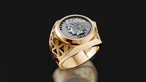 coin luxury jewelry ring