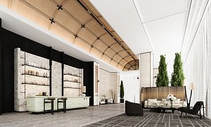 3D modern sales office