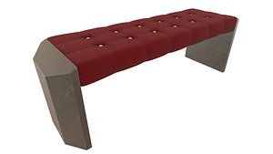 Modern Sofa Bench 3D Model AR VR Low-poly 3D model 3D model