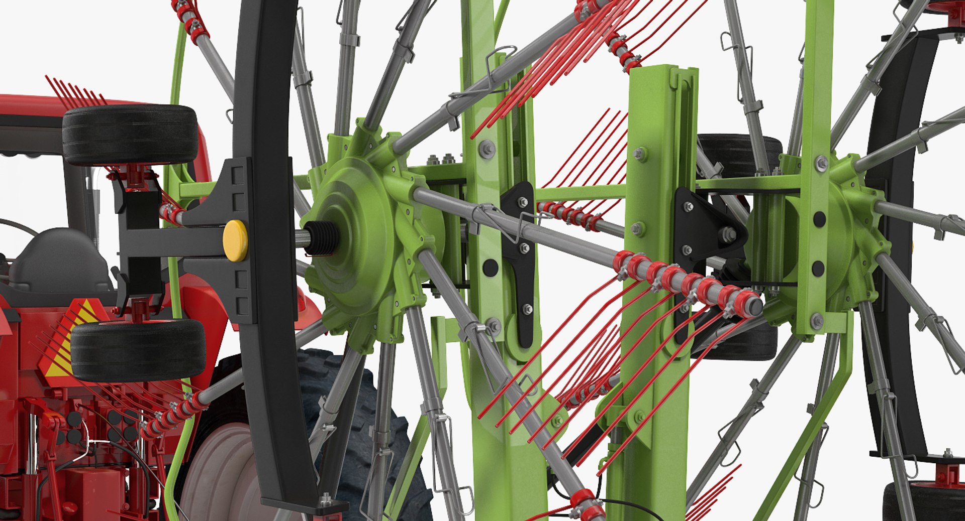 3D model tractor twin rotor rake - TurboSquid 1332847