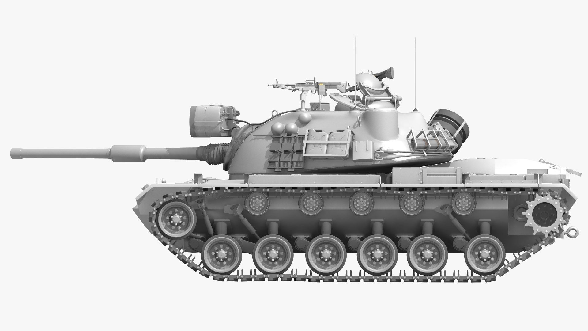 M48A5 Patton M48E48C Magach 1 3D Model - TurboSquid 2214349