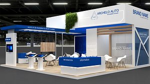 3D tradeshow booth model
