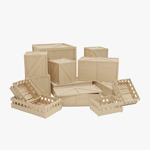Boxes and Crate Collection 3D