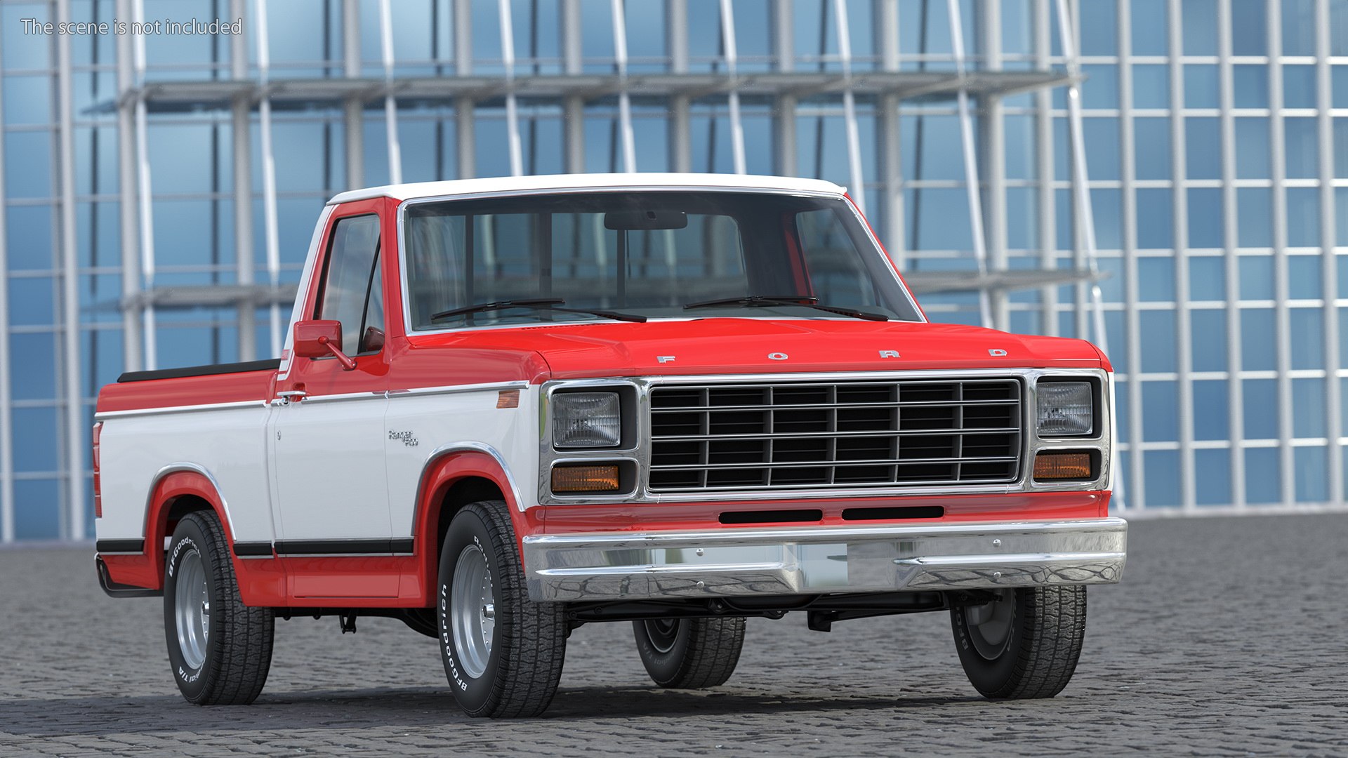 Ford F Series Ranger 1980 Pickup Truck Red Rigged 3D - TurboSquid 1846615