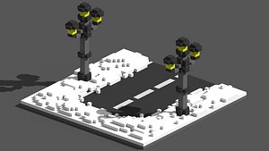 voxel road 3D model