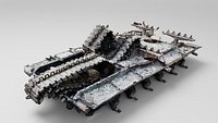 Remains of russian TZM-T TELloader for TOS-1A Heavy Flamethrower System Solntsepyok